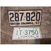 Image 1 : 1957 B.C. and Yukon license plates