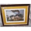 Image 2 : 22" X 17" Antique original print, "wooding up" Mississippi