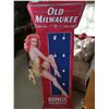 Image 1 : 5' Old Milwaukee cardboard display, pin-up girl