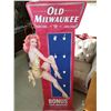 Image 2 : 5' Old Milwaukee cardboard display, pin-up girl