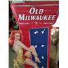 Image 3 : 5' Old Milwaukee cardboard display, pin-up girl