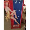 Image 4 : 5' Old Milwaukee cardboard display, pin-up girl
