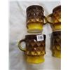 Image 2 : 4 Fireking mugs yellow/brown