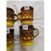 Image 3 : 4 Fireking mugs yellow/brown