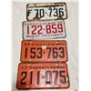 Image 1 : 4 Saskatchewan license plates, 1958, 63, 61, 63
