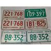 Image 1 : 6 Saskatchewan license plates - Matching 1971, Matching 1970, 69, 73