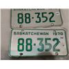 Image 4 : 6 Saskatchewan license plates - Matching 1971, Matching 1970, 69, 73