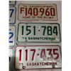 Image 3 : 7 Saskatchewan license plates - 1976, matching 1972, 73, 74