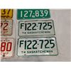 Image 2 : 8 Saskatchewan license plates 1974, 67, 76, 73, 69