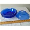 Image 2 : SEVEN 7.5” PYREX COBALT BLUE BOWLS