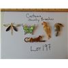 Image 1 : 6 COSTUME JEWELRY BROOCHES ( ANIMALS/ INSECTS)