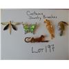 Image 2 : 6 COSTUME JEWELRY BROOCHES ( ANIMALS/ INSECTS)