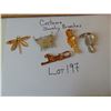 Image 3 : 6 COSTUME JEWELRY BROOCHES ( ANIMALS/ INSECTS)