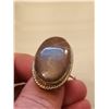 Image 4 : 205.  Sterling ring with agate, size 9