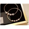 Image 3 : 207.  10 KT gold hoops with pearls, and 10 KT gold hoops for a child