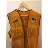Image 2 : 216.  Fringed beaded vest, some damage and fading