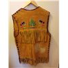 Image 5 : 216.  Fringed beaded vest, some damage and fading