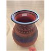Image 4 : 220.  Native American South Western pottery vase with feather pattern by Derrick Nauto