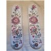 Image 1 : 222.  Floral porcelain door plaques purchased in Chartres, France in 2004,  10” X 2 ¾”