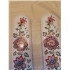 Image 3 : 222.  Floral porcelain door plaques purchased in Chartres, France in 2004,  10” X 2 ¾”