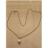 Image 1 : 236.  Sterling silver beaded chain, 30” with pendant