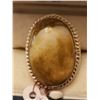 Image 4 : 237.  Sterling silver ring with creamy brown stone, size 8