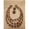 Image 1 : 241.  A&B crystal bead necklace and clip earring parure