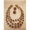 Image 2 : 241.  A&B crystal bead necklace and clip earring parure