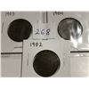 Image 1 : 1902, 1903 & 1904 one cent coins