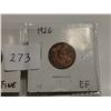 Image 2 : 1924 F+ and 1926 EF 1¢ coins
