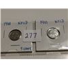 Image 1 : 1940 & 1941 Newfoundland silver 5 cent coins