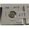 Image 2 : 1940 & 1941 Newfoundland silver 5 cent coins