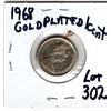 Image 2 : 302 1968 GOLD PLATED PENNY IN BEZEL
