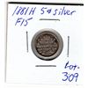 Image 1 : 309 1881 FIVE CENTS SILVER