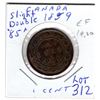 Image 1 : 312 1859 SLIGHT DOUBLE 85 LARGE CENT