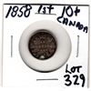 Image 1 : 329 1858 10 CENTS WITH HOLE: CANADA”S 1ST TEN CENT PIECE