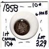 Image 2 : 329 1858 10 CENTS WITH HOLE: CANADA”S 1ST TEN CENT PIECE