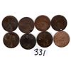 Image 2 : 331 NINE OLD COPPER COIN LOT CANADA & PROVINCES