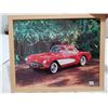 Image 1 : 1950's Corvette framed picture 21" X 17"