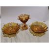 Image 1 : 2 Carnival glass bowls & candy dish