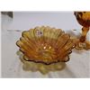 Image 6 : 2 Carnival glass bowls & candy dish