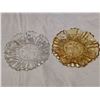 Image 1 : 2 Candy dishes, clear & yello 8"
