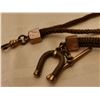 Image 5 : 411.  Victorian Watch Fob, 18” long,  hair with rolled gold findings, circa 1890