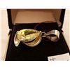 Image 2 : 415.  Sterling silver (925) pendant with peridot stone