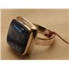 Image 3 : 418.  Sterling (925) ring with water-like blue stone, size 7