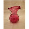 Image 2 : 429.  Fenton, Cranberry pitcher, “Diamond Optic”, 1940’s