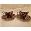 Image 4 : 437.  Chintz cups and saucers, “Nantwich” pattern, Royal Winton, England