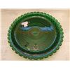 Image 2 : 439.  Green depression glass platter, 13½”,” Windsor” pattern, Jeanette Glass