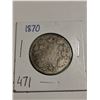 Image 1 : 1870 Silver 50 cent coin Canada