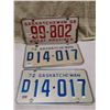 Image 1 : 3 Sask liense plates, 1958 2 X 1972 matching